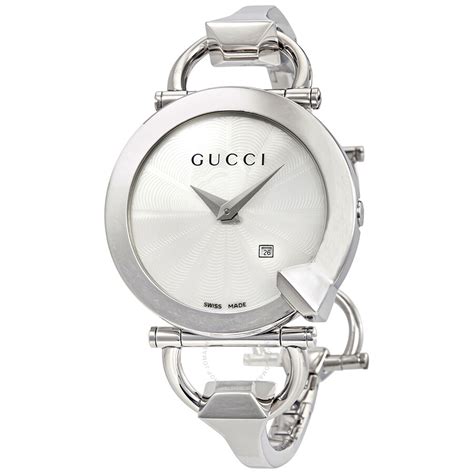 gucci vintage sterling silver watch|gucci silver watch ladies.